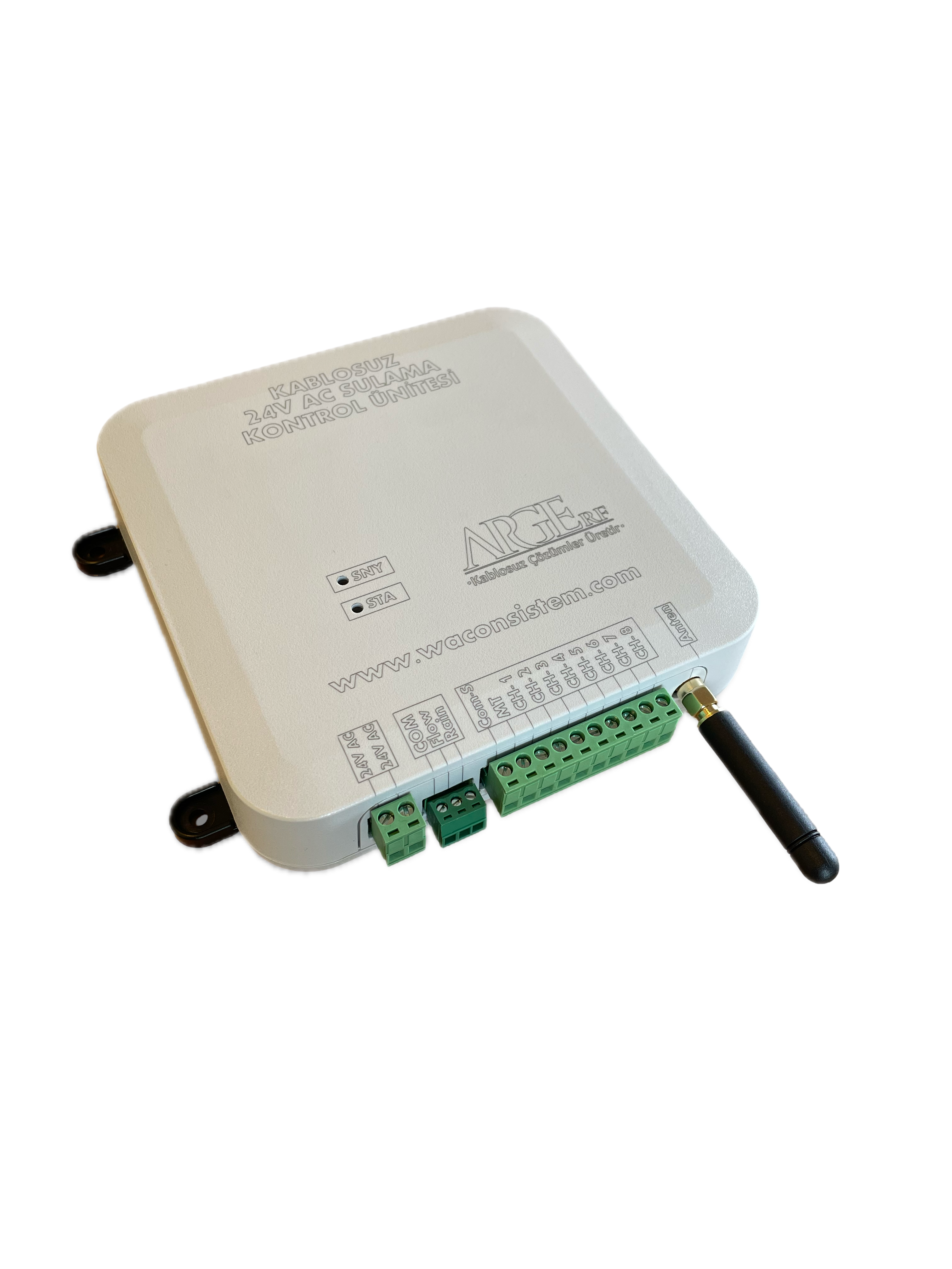 GPRS elektrikli sulama cihazı, yandan açılı görünüm